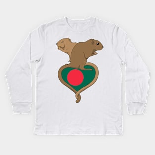 Gerbil Bangladesh (light) Kids Long Sleeve T-Shirt